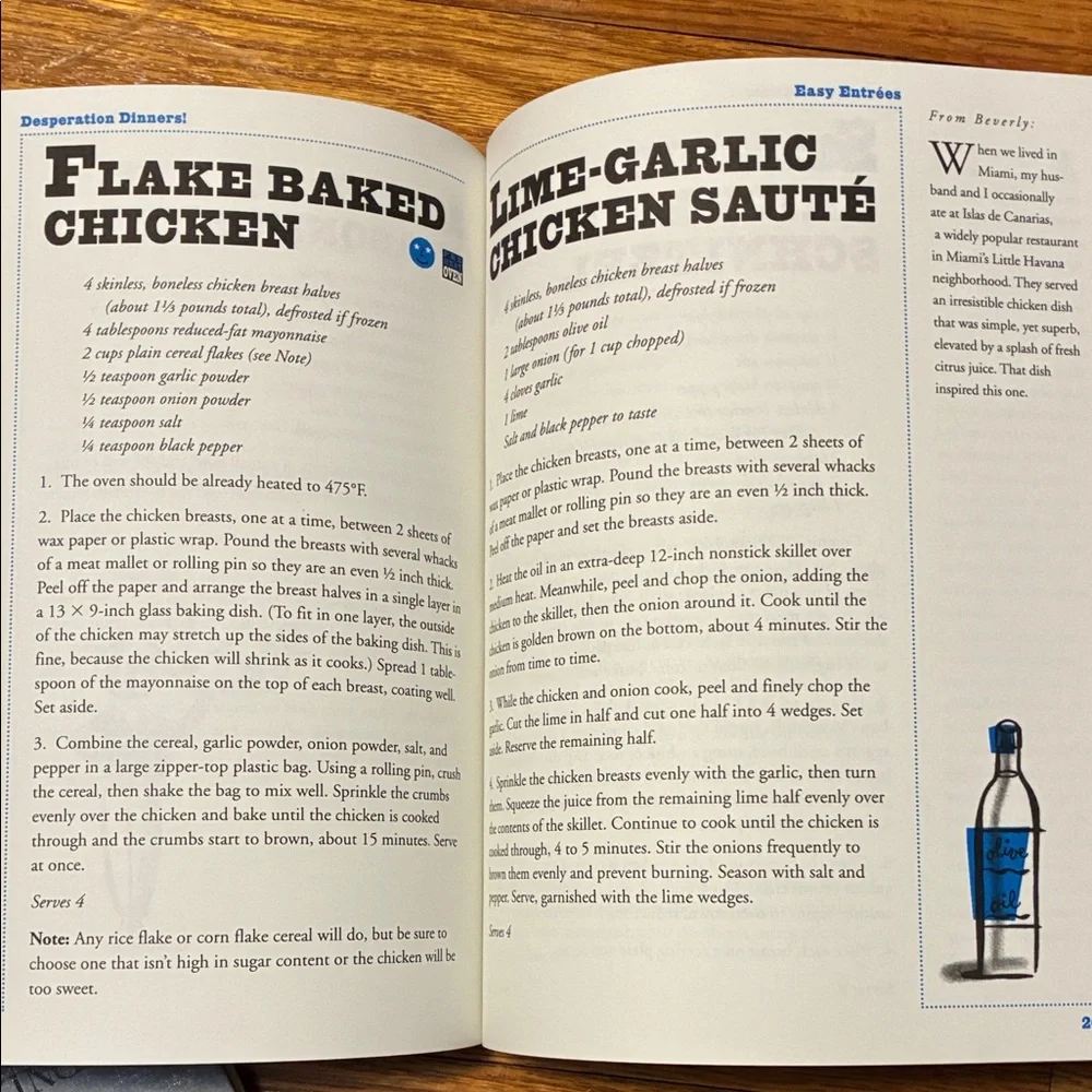 Desperation Dinners Cookbook by Beverly Mills & Alicia Ross